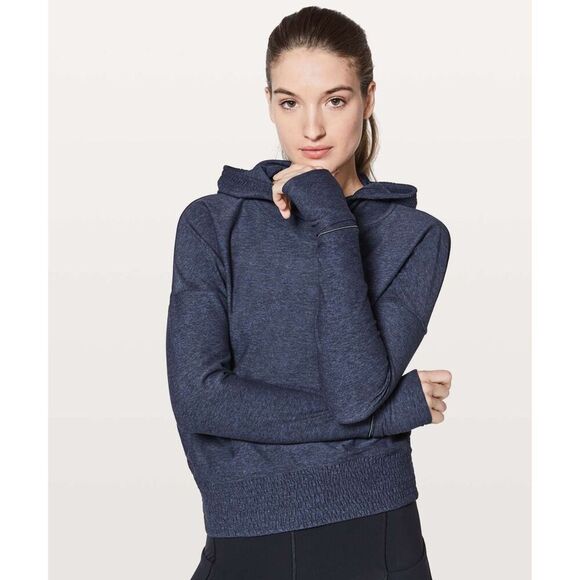 Lululemon Sweaters - Lululemon Lead the Pack Hoodie Womens Size 10 Blue Sweater Athleisure Activewear